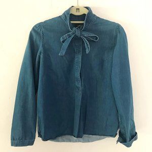 A.P.C. WOMEN'S DENIM BLOUSE - medium
